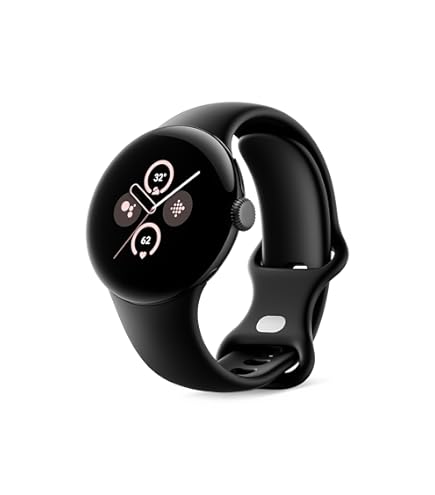 Google Pixel Watch 3 (45mm) — Matte Black Case — Volcanic Black